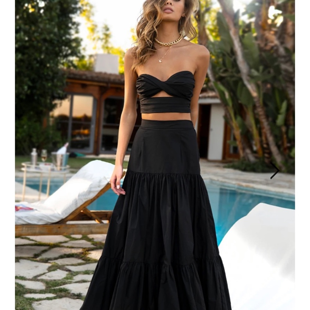 Two piece black dress